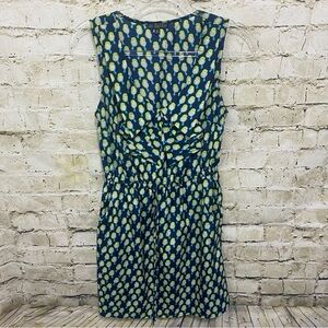 Bebop Blue Green Love Birds Ruffle Sleeveless Tie Waist Dress